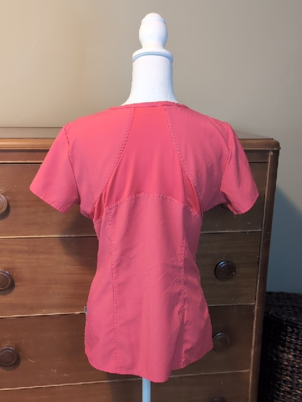ACTIVATE by med couture scrub hospital top coral stretch fit M - Picture 7 of 12